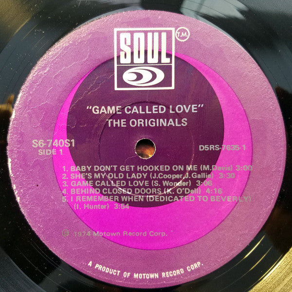 The Originals : Game Called Love (LP, Album)