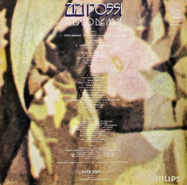 Zizi Possi : Pedaço De Mim (LP, Album)