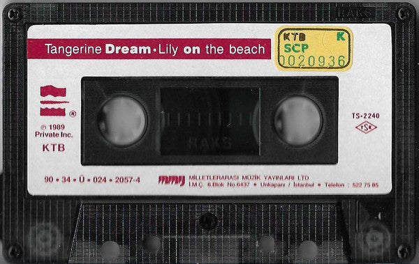 Tangerine Dream : Lily On The Beach (Cass, Album)