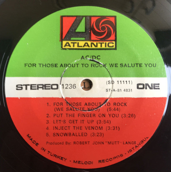 AC/DC : For Those About To Rock (We Salute You) (LP, Album)
