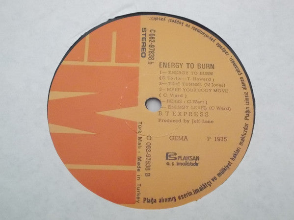 B.T. Express : Energy To Burn (LP, Album)