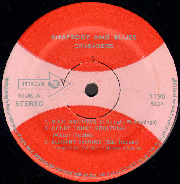 The Crusaders : Rhapsody And Blues (LP, Album)