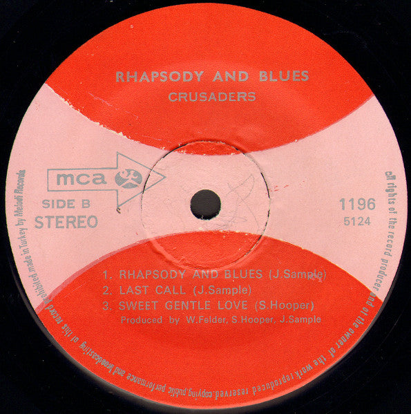 The Crusaders : Rhapsody And Blues (LP, Album)