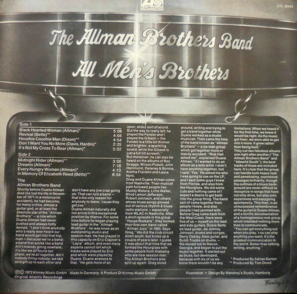 The Allman Brothers Band : All Men's Brothers (LP, Comp)