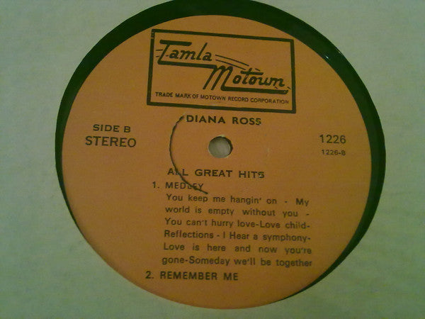 Diana Ross : All The Great Hits (LP, Comp)