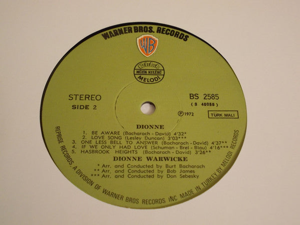 Dionne Warwick : Dionne (LP, Album, Club)