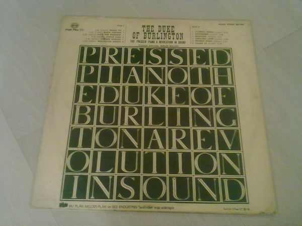 The Duke Of Burlington : The Pressed Piano: A Revolution In Sound (LP, Album, Club)