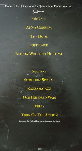 Quincy Jones : The Dude (LP, Album)