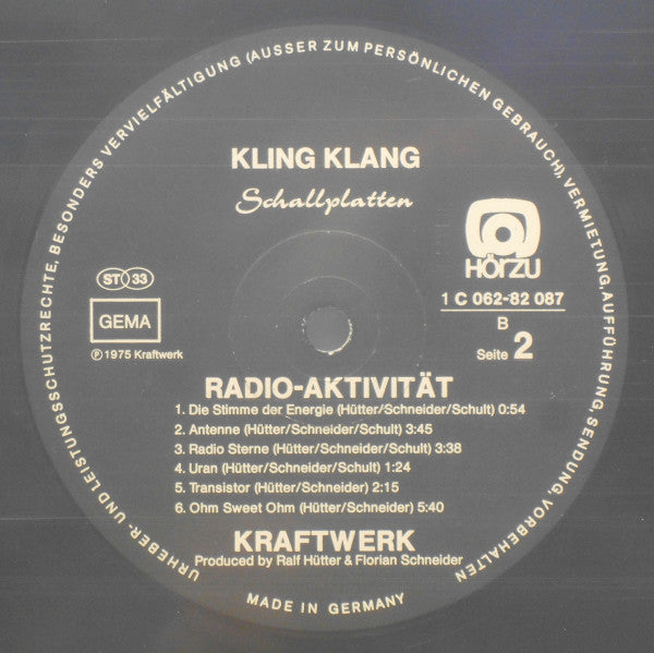 Kraftwerk : Radio-Aktivität (LP, Album)