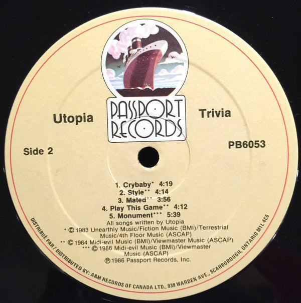 Utopia (5) : Trivia (LP, Comp)