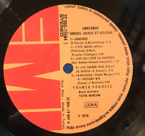 Franck Pourcel Et Son Grand Orchestre : Concorde (LP, Album)