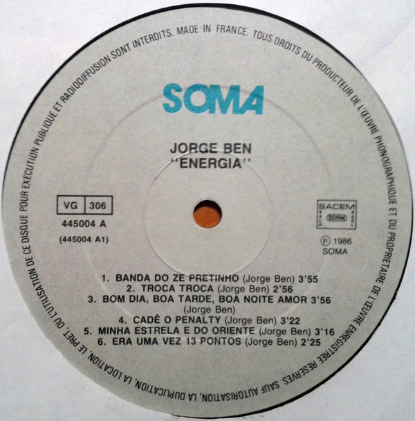 Jorge Ben : Energia (2xLP, Comp)