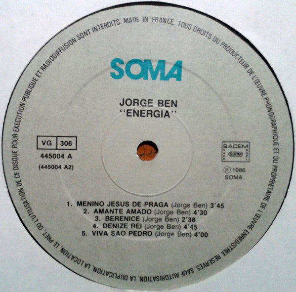 Jorge Ben : Energia (2xLP, Comp)