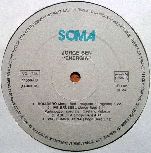 Jorge Ben : Energia (2xLP, Comp)