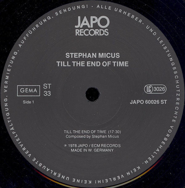 Stephan Micus : Till The End Of Time (LP, Album, 1st)