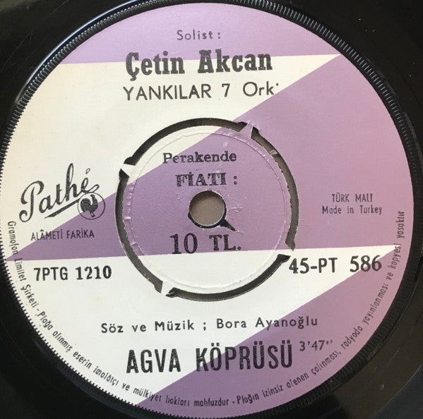 Çetin Akcan, Yankılar 7 Orkestrası : Elvan Elvan / Agva Köprüsü (7")
