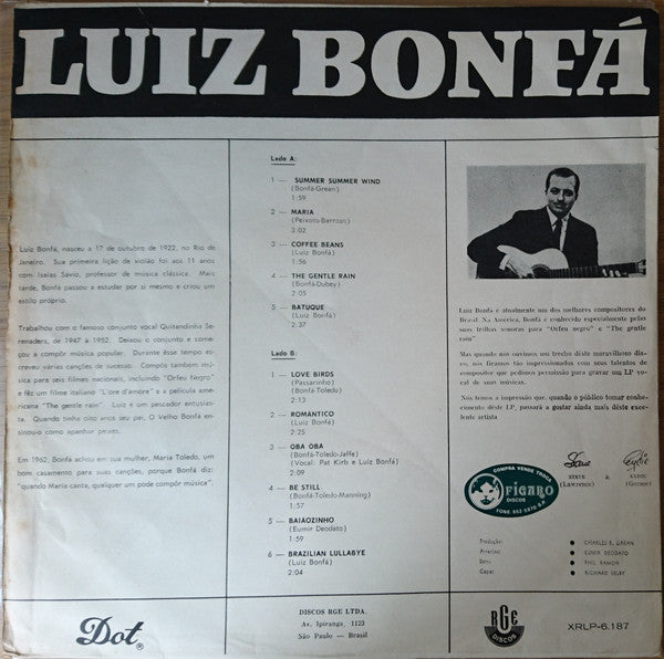 Luiz Bonfá : Luiz Bonfá (LP, Album, Mono)