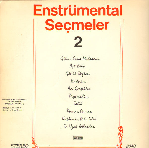 Various : Enstrümental Seçmeler 2 (LP, Album)