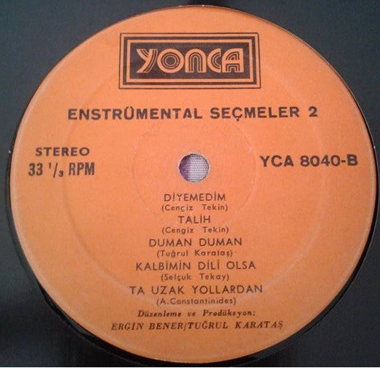 Various : Enstrümental Seçmeler 2 (LP, Album)