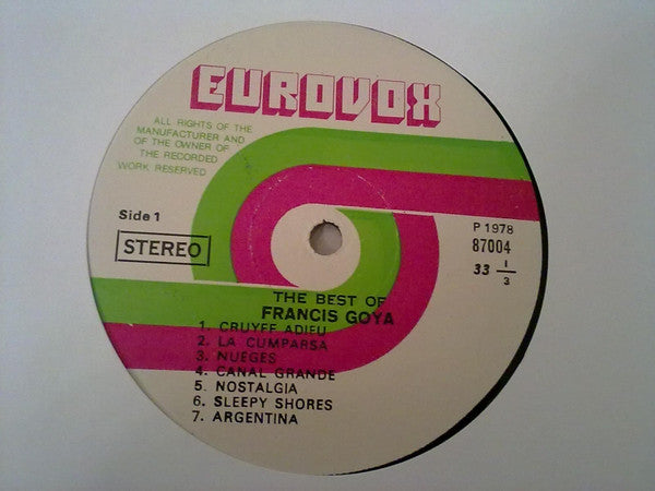 Francis Goya : The Best Of Francis Goya (LP, Comp)