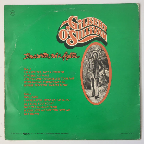 Gilbert O'Sullivan : I'm A Writer, Not A Fighter (LP, Album)