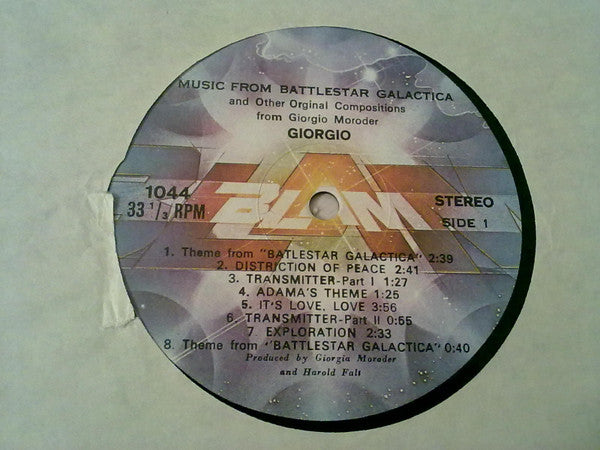 Giorgio Moroder : Music From "Battlestar Galactica" And Other Original Compositions (LP, Album, P/Mixed)
