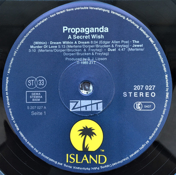 Propaganda : A Secret Wish (LP, Album)