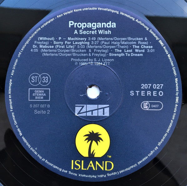 Propaganda : A Secret Wish (LP, Album)