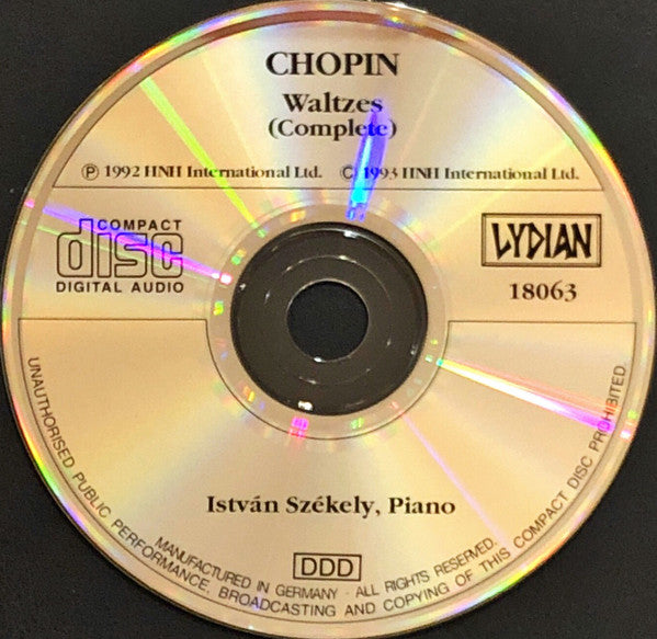 Frédéric Chopin, Istvan Szekely : Waltzes (Complete) (CD, Album)