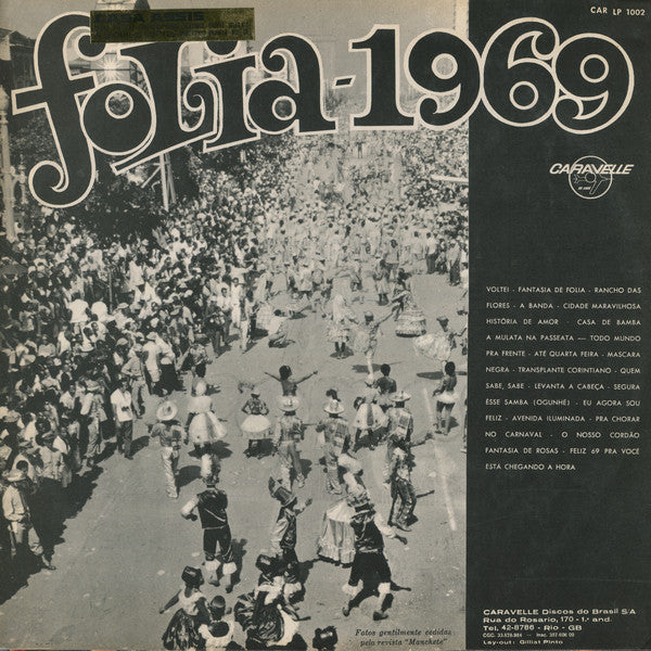 Orquestra De Pereira Dos Santos, Coral De Joab : Folia 1969 - 22 Sucessos Do Carnaval Brasileiro (LP)