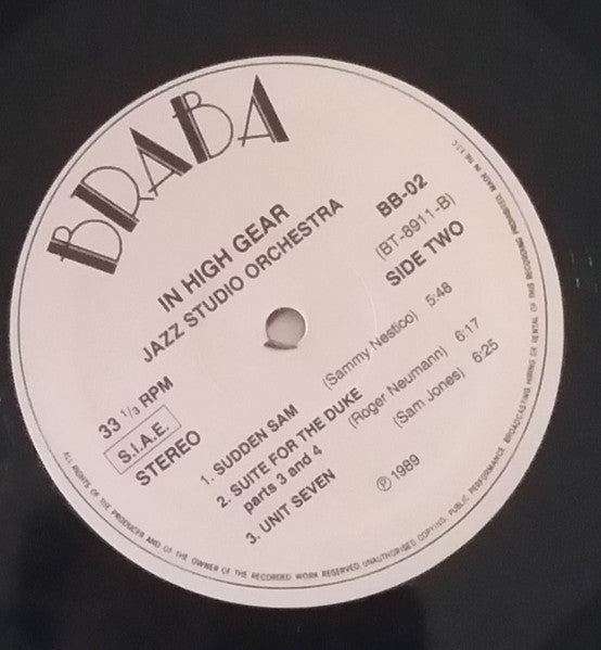 Jazz Studio Orchestra : In High Gear (LP, Album)
