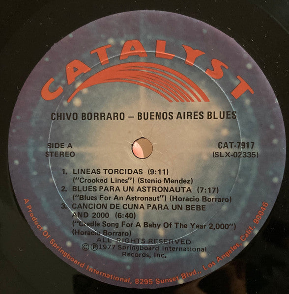 Chivo Borraro* : Buenos Aires Blues (LP, Album, RE)