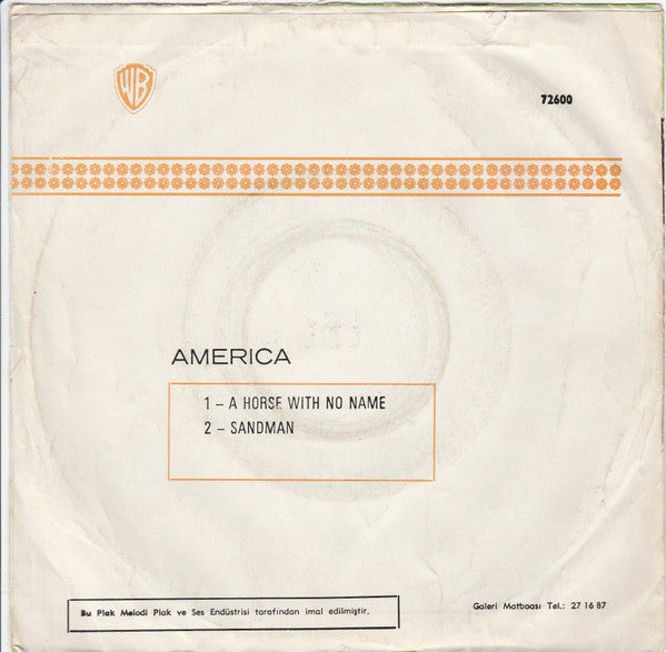 America (2) : A Horse With No Name (7", Single)