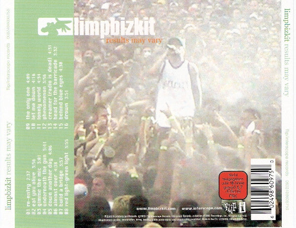 Limp Bizkit : Results May Vary (CD, Album, Ltd + DVD-V, Ltd)