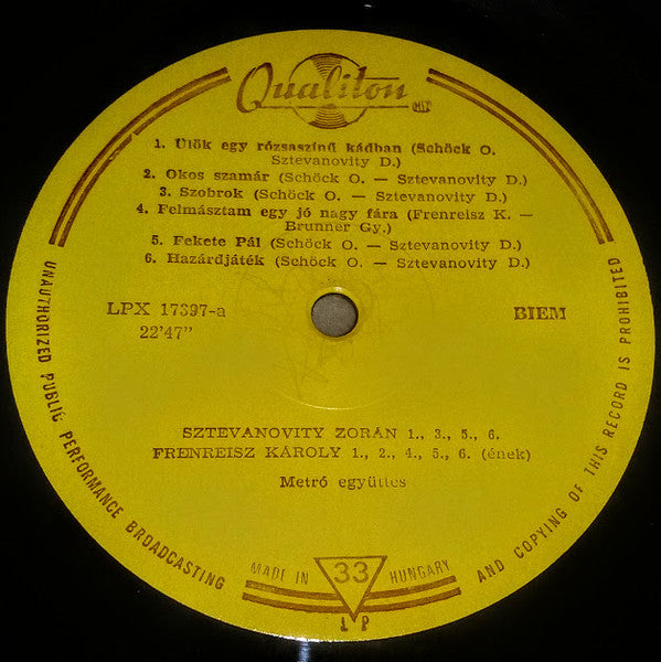 Metró* : Metró (LP, Album, Mono)