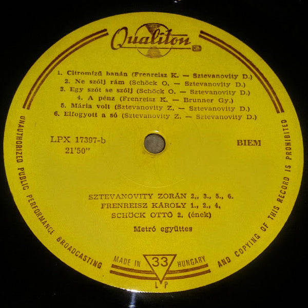 Metró* : Metró (LP, Album, Mono)