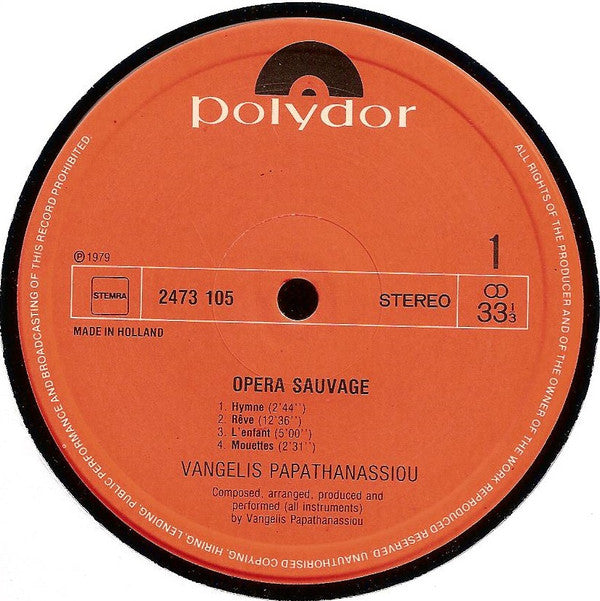 Evangelos Papathanassiou : Opera Sauvage (LP, Album, Gat)