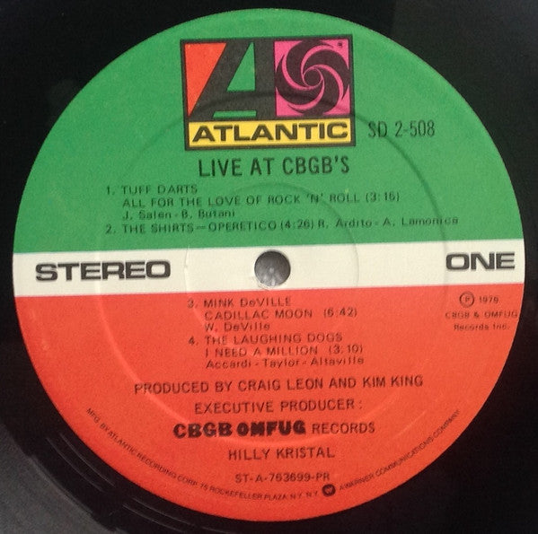 Various : Live At CBGB's - The Home Of Underground Rock (2xLP, Album, PR)
