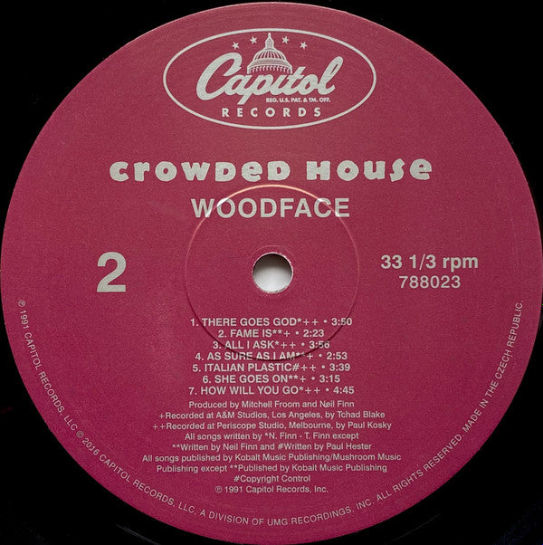 Crowded House : Woodface (LP, Album, RE, 180)