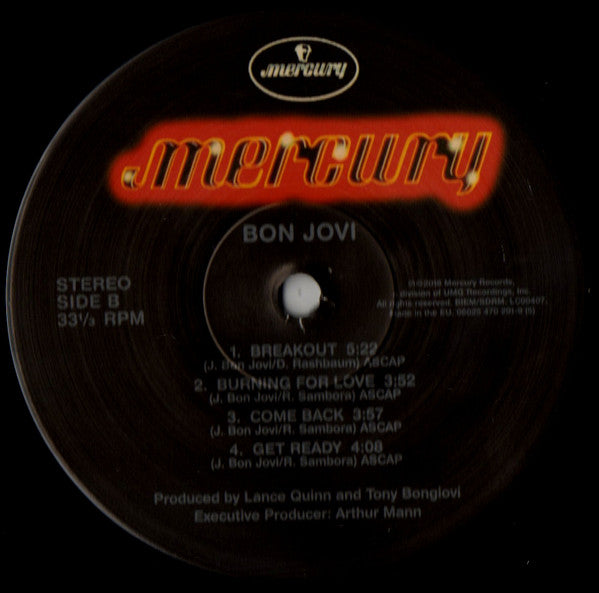 Bon Jovi : Bon Jovi (LP, Album, RE, 180)