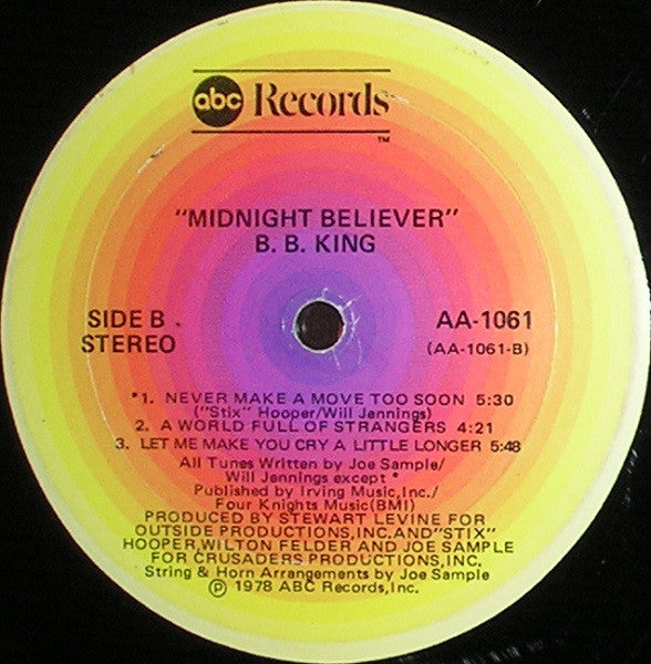 B.B. King : Midnight Believer (LP, Album)