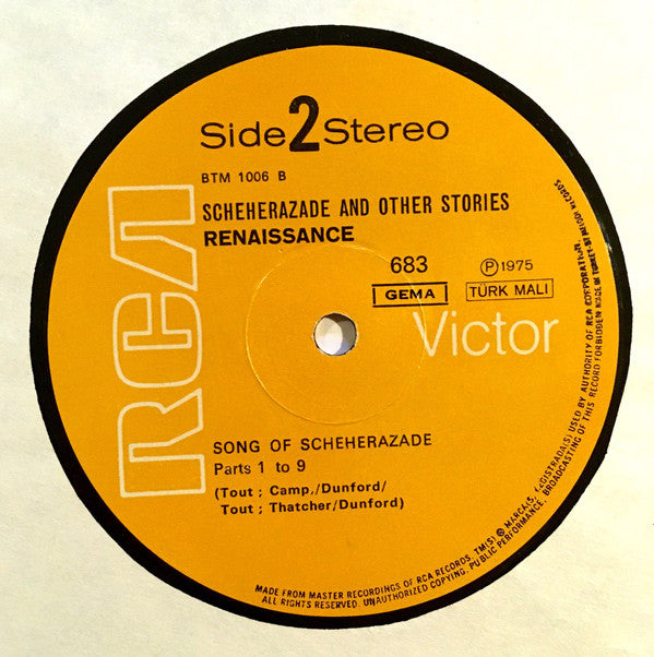 Renaissance (4) : Scheherazade And Other Stories (LP, Album)