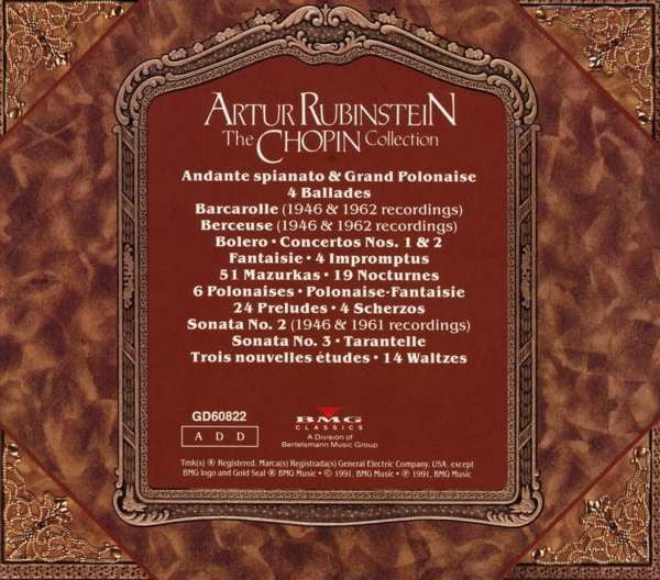 Arthur Rubinstein : The Chopin Collection (11xCD, Comp, Mono, RE, RM + Box, 3 F)