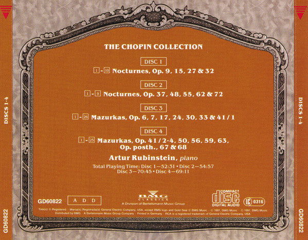 Arthur Rubinstein : The Chopin Collection (11xCD, Comp, Mono, RE, RM + Box, 3 F)