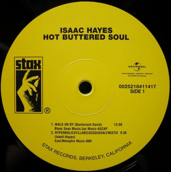 Isaac Hayes : Hot Buttered Soul (LP, Album, RE, RM, 180)