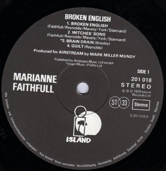 Marianne Faithfull : Broken English (LP, Album)