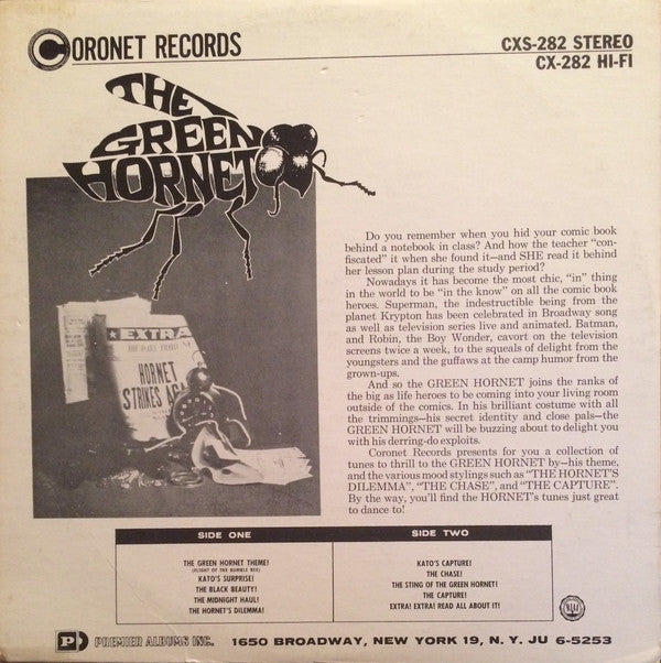 Unknown Artist : The Green Hornet (LP, Album)