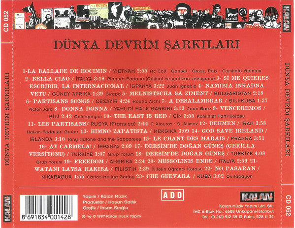 Various : Dünya Devrim Şarkıları (CD, Comp, RP)