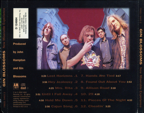Gin Blossoms : New Miserable Experience (CD, Album, Club)