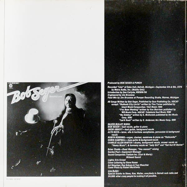 Bob Seger And The Silver Bullet Band : 'Live' Bullet (2xLP, Album, RE, Tan)